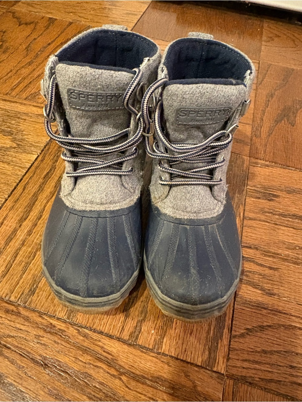 Sperry Kids' Gray and Navy Winter Duck Boots